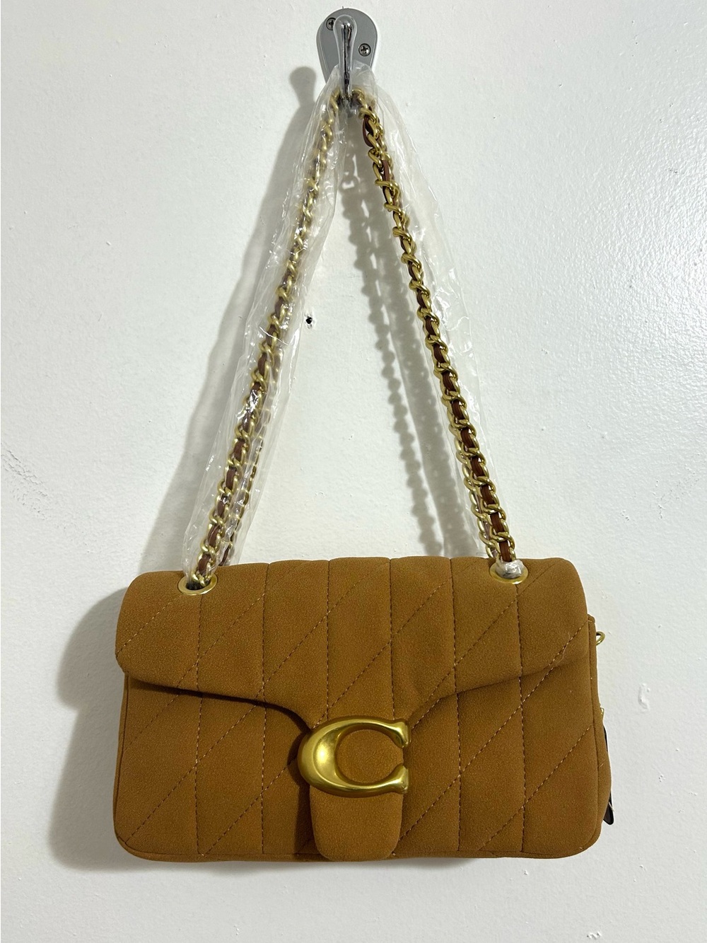 Brown Quilted Shoulder Bag